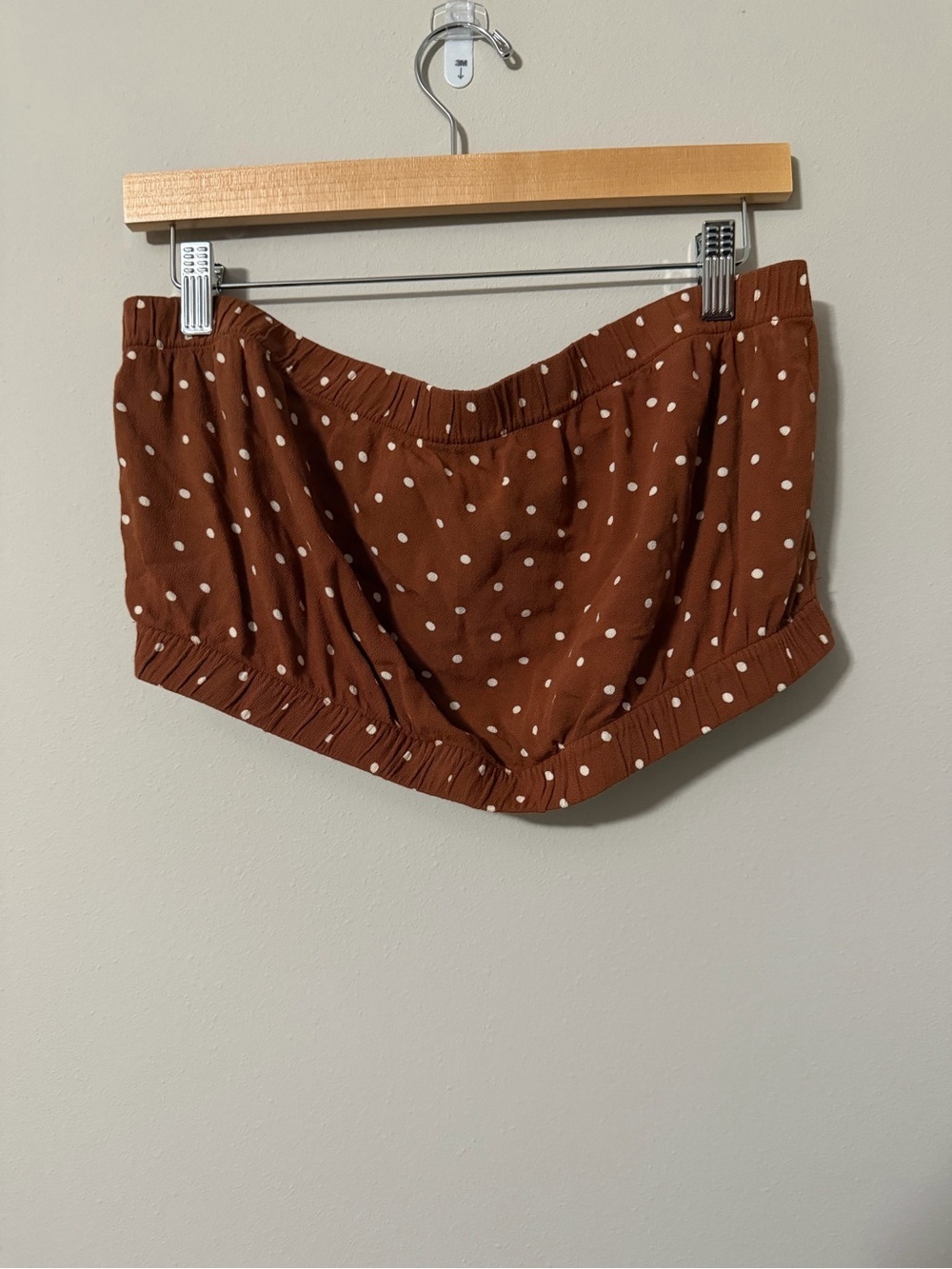 2/$10 American Eagle Terracotta Burnt Orange  Polka Dot Boho Crop Top Size Large